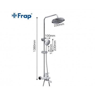 Душевая стойка Frap F2449 белая хром