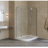 Душевой уголок Vegas Glass AFS-F Lux 110*90 07 01 R профиль матовый хром, стекло прозрачное
