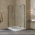 Душевой уголок Vegas Glass AFS-F Lux 120*90 05 01 L профиль бронза, стекло прозрачное
