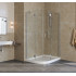 Душевой уголок Vegas Glass AFS-F Lux 120*90 07 01 R профиль матовый хром, стекло прозрачное