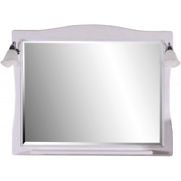 Зеркало ASB-Woodline Модена 105 белое, патина серебро