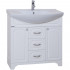 Тумба с раковиной Bellezza Камелия 85 белая Н, раковина Kirovit Стиль 85