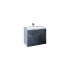 Тумба с раковиной Marka One Liriya 75П black stone