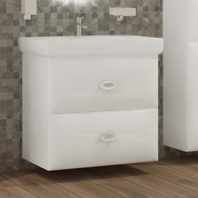 Тумба с раковиной Marka One Ovale 70П White