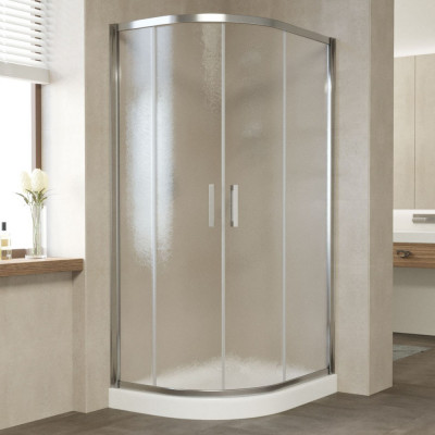 Душевой уголок Vegas Glass ZS-F 100*80 08 02 профиль глянцевый хром, стекло шиншилла