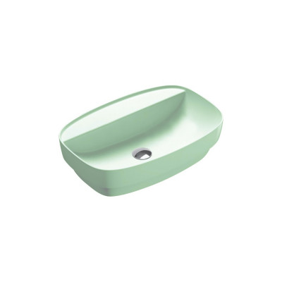 Раковина Catalano Green Lux 60x40 встраиваемая сверху, зеленый матовый