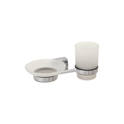 Стакан Fixsen Kvadro FX-61306+08 с мыльницей