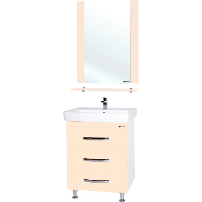 Мебель для ванной Bellezza Рокко 80 бежевая напольная 3 ящика