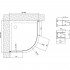 Душевой уголок Vegas Glass ZS-F 120*80 07 10 профиль матовый хром, стекло сатин