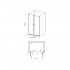 Душевая дверь в нишу Ravak CSDL2-110 Transparent, профиль белый