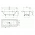 Стальная ванна Kaldewei Avantgarde Conoduo 734 с покрытием Easy-Clean