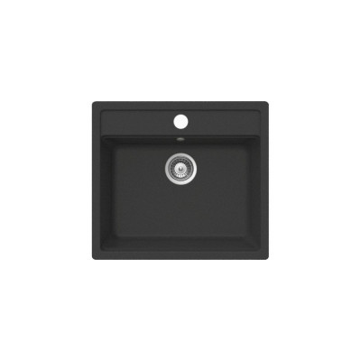Мойка кухонная Whinstone Немос 1B черный металлик