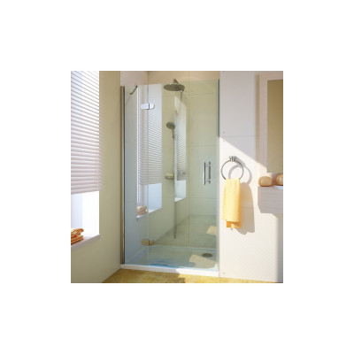 Душевая дверь в нишу GuteWetter Lux Door GK-102 левая 100 см стекло бесцветное, профиль хром