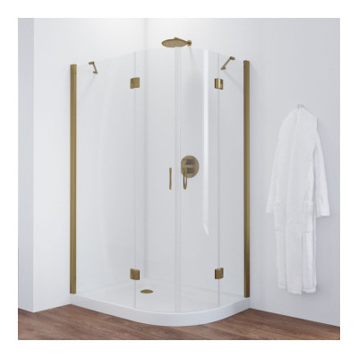 Душевой уголок Vegas Glass AFS-F 120*100 05 01 L профиль бронза, стекло прозрачное