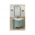 Тумба с раковиной Caprigo Verona 80 blue white, с 2 дверцами