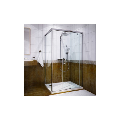 Душевой уголок GuteWetter Slide Rectan GK-863A правая 130x90 см стекло бесцветное, профиль хром