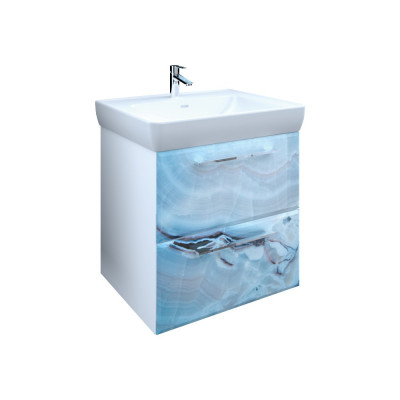 Тумба для комплекта Marka One Visbaden 60П blue marble