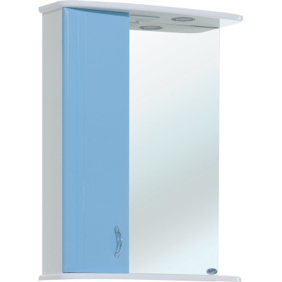Зеркало-шкаф Bellezza Астра 55 L голубой