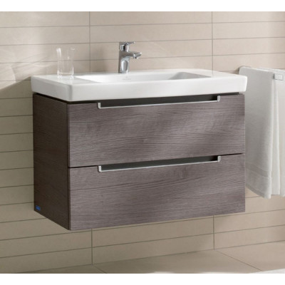 Тумба для комплекта Villeroy & Boch Subway 2.0 80 eiche graphit