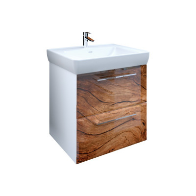 Тумба с раковиной Marka One Visbaden 60П wood