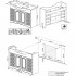 Тумба для комплекта Бриклаер Анна 120/3 белая