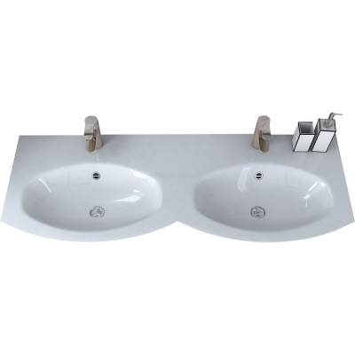 Мебельная раковина Cezares 50156 138х52 doppio bianco