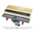 Душевой лоток Pestan Confluo Premium Gold Black Glass Line 650 черное стекло/позолоченная сталь