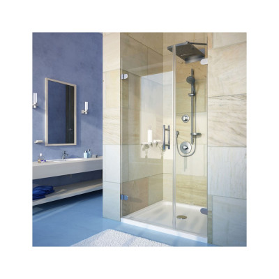 Душевая дверь в нишу GuteWetter Lux Door GK-002B левая 118 см стекло бесцветное, фурнитура хром