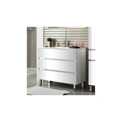 Тумба с раковиной Sanvit Кубэ-3 70 белый глянец