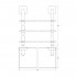Полка Ellux Avantgarde AVA 041 3-ярусная, 40 см