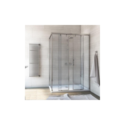 Душевой уголок GuteWetter Slide Rectan GK-865 правая 160x80 см стекло бесцветное, профиль хром