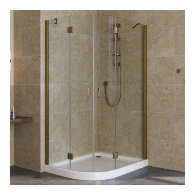 Душевой уголок Vegas Glass AFS-F Lux 100*90 05 01 R профиль бронза, стекло прозрачное