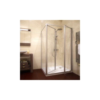 Душевой уголок GuteWetter Practic Rectan GK-402 правая 95x70 см стекло бесцветное, профиль матовый хром