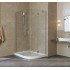 Душевой уголок Vegas Glass AFS-F Lux 120*90 07 01 L профиль матовый хром, стекло прозрачное