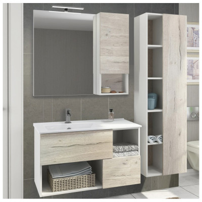 Мебель для ванной Comforty Ганновер 90 дуб дымчатый