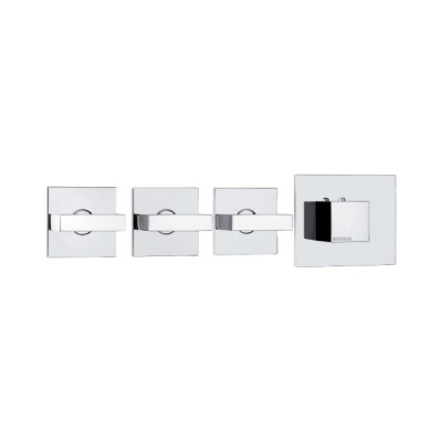 Термостат Bossini Rectangular 3 Outlets LP Z033205 для ванны с душем, хром