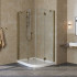 Душевой уголок Vegas Glass AFS-F Lux 120*100 05 01 L профиль бронза, стекло прозрачное