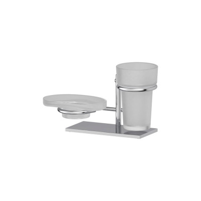 Стакан Ellux Domino DOM 005-C02 с мыльницей