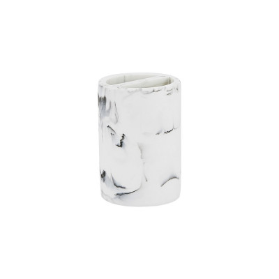 Стакан Kassatex Arabesco white/black, для зубных щеток