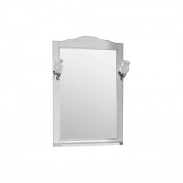 Зеркало ASB-Woodline Римини Nuovo 60 белое, патина серебро