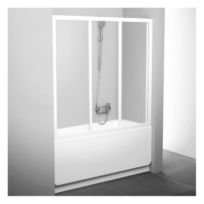 Шторка на ванну Ravak AVDP3-120 Transparent, профиль белый