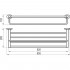 Полка Ravak Chrome CR 330.00 66 см с полотенцедержателем