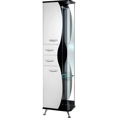 Шкаф-пенал Bellezza Рио 50 L черно-белый