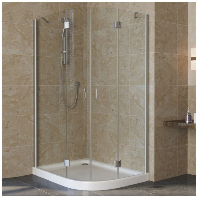 Душевой уголок Vegas Glass AFS-F Lux 120*90 07 01 L профиль матовый хром, стекло прозрачное