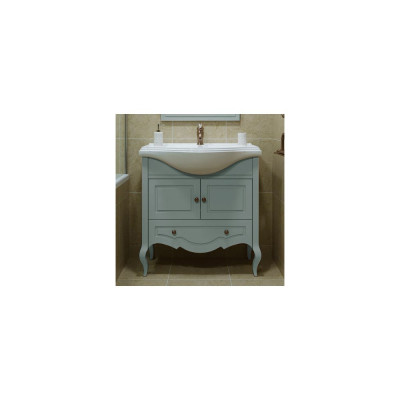 Тумба с раковиной Caprigo Verona 80 blue white, с 2 дверцами и 1 ящиком