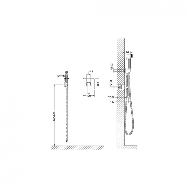 Гигиенический душ для унитаза установка высота от пола фото