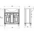 Тумба с раковиной ASB-Woodline Верона 75 бежевая