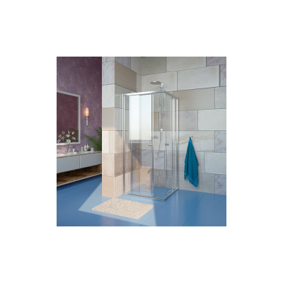 Душевой уголок GuteWetter Guwer GK-664S 80x80 см стекло бесцветное, профиль хром