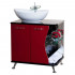 Мебель для ванной Bellezza Рио 70 L красная с черным