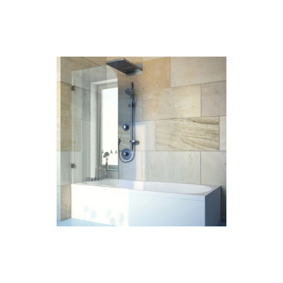 Шторка на ванну GuteWetter Lux Pearl GV-001 правая 50 см стекло бесцветное, фурнитура хром